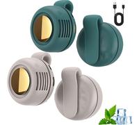 2026 New Portable Silent Mini Bladeless Electric Fan,Small Whirlwind Bladeless Fan Clip On Shirt,Quiet Usb Rechargeable,3 Speeds Small Whirlwind Clip-Waist Neck Fan For Outdoor, Office,Travel (2PCS)