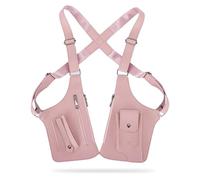 2026 New Premium Leather Adjustable Underarm Shoulder Bag for Men & Women, Anti-Theft Invisible Underarm Bag (Pink)