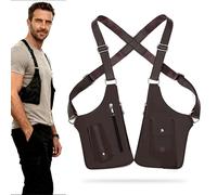 2026 New Premium Leather Adjustable Underarm Shoulder Bag for Men & Women, Anti-Theft Invisible Underarm Bag (Brown)