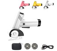 2026 New Rechargeable High-Speed Cardboard Cutter, Rechargeable High-Speed Cardboard Cutter, Rotary Cutting for Plastic, Carpet, Leather (White 2-Blade Cloth Bag)