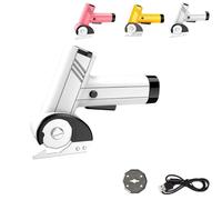 2026 New Rechargeable High-Speed Cardboard Cutter, Rechargeable High-Speed Cardboard Cutter, Rotary Cutting for Plastic, Carpet, Leather (White Cutter)
