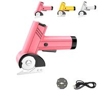 2026 New Rechargeable High-Speed Cardboard Cutter, Rechargeable High-Speed Cardboard Cutter, Rotary Cutting for Plastic, Carpet, Leather (Pink Cutter)