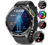 2026 New Reloj Inteligente Hombre/Mujer con ECG/BMI/HRV, 1.43"AMOLED Smartwatch con Bluetooth Llamadas/24H Pulsómetro/Temperatura Corporal/SpO2/Health Glance/Sueño& Deporte Monitor para iOS Android