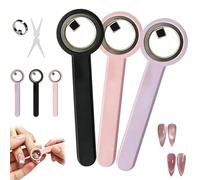 2026 New Ring-Shaped Cat Eye Magnet For Nails, 2-in-1 Circle & Y Shape Nail Magnet Tool, Strong Rotating Hollow Cat Eye, Wide Beam French Heart Effect, Portable with Handle for Beginners (Mix)