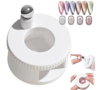 2026 New Rotating Cat Eye Magnet, Rotating Cat's Eye Magnet, Beginner Friendly Nail Tool with Uniform Magnetic Force and Excellent Light Absorption, Creating Wide Cat Eyes Effect (White)