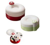 2026 New Rotating Magnetic Sewing Kit - 21PCS Mini Portable Travel Box, Multi-Layer Organized Compartments DIY Supplies Organizer (Green+Red)