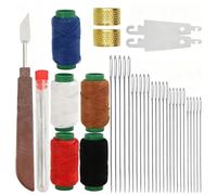 2026 New Sewing Tool Set Big Eye Steel Sewing Needles Kit DIY Craft Kit with Needle Stainless Steel Hand Sewing Needles Set with Threaders Seam Ripper & Storage Pouch (36PCS)