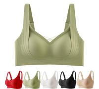 2026 New Supportive Wireless Lift Bra for All-Day Comfort Senior Women Seamless Support Bra No Underwire Anti-Sagging Bras (Green,L)