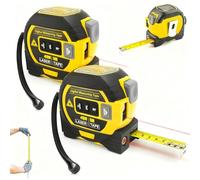 2026 New the Almighty Ruler, Multifunctional Almighty Ruler 3 in 1 Infrared Laser Tape, Digital Tape Measure for Measuring Distance, Area, Volume & Pythagorean Theorem(Yellow+Yellow,40M)