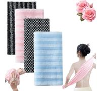 2026 New Toalla Exfoliante,Exfoliating Shower Towel For Men And Women Long Washcloth Back Body Scrubber For Smooth Skin,Travel Friendly,Quick Drying Durable And Gentle (4PCS)
