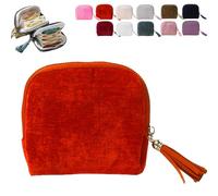 2026 New Travel Jewelry Case, Portable Jewelry Organizer Box with Five Compartments and Side Zipper Pockets for Bracelets Rings Earrings Necklaces, Compact Storage for Travel & Daily Use (Red)