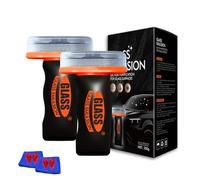 2026 New Upgrade Emulsion Cleaner Glass Cleaning Board, Glass Emulsion Cleaner, Removes Oil Film & Smudges, Universal Anti-Rain Fog Brush (2PCS)