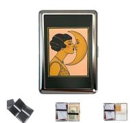 2026 New Vintage Art Deco Versatile Card & Cash Case with RFID Protection, Blocking Metal Ultra SlimID Wallet, Easy Snap Closure, Art Deco Design (A)