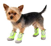 2026 New Waterproof Non-Slip Dog Boots 4-Pack with Twist-Lock Buckle & Cute Ears for Small Breeds - Protect Dog'S Paws in Cold Weather Outdoor Walking (L 9.9~14.3lb,Green)