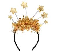 2026 New Year Headbands - Glitter Gold & Silver Color Star Hair Accessories | Shiny Tassel Sequin Headpiece for Women, Couples, and Families | Perfect for Holiday Parties, Christmas, and Photoshoots
