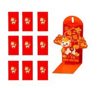 2026 New Year Money Envelopes - Thickened Card Pocket | Set of 10 Gift Bags with Horse, Auspicious Red Packet for Spring Festival Marriage Corporate Event and Kids Bles