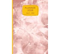 2026 New Year Planner | July to December | brown marble design | Daily, Weekly & Monthly Organizer | Productivity Journal with Goal Setting, Notes & ... | Simple Minimalist Planner for Women & Men