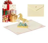 2026 New Year's Card - 5.91x7.87 Inches Collectible Spring Festival Party Favors | Folding Card Chinese Style Spring Festival | Lunar New Year Greeting Cards for Christmas Holiday Wedding Blessings