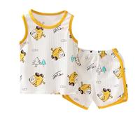 2026 Niños Manga Corta Conjunto,Conjunto Informal Bebé Ropa Conjunto Verano 2Pcs Conjuntos Camisa y Pantalones Cortos 1 Top Pantalón para 1-6 Años#Z