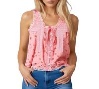 2026 Novedades Chaleco de Mujer Estilo Bohemio con Encaje Frontal Top Playa sin Mangas Gasa Malla Vientre