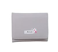 2026 novedades mochila mujer identificador de mujer, cartera corta, estampado floral, monedero cerrojo, varios compartimentos para tarjetas, bolso de embrague (gris, talla única)