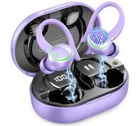 2026 Nueva Auriculares Inalambricos Deportivos, Auriculares Bluetooth 5.4 con 4 HD Mic, 50H Cascos Inalambricos Bluetooth con Cancelacion Ruido ENC, Pantalla LED/IP7 Impermeable Cascos, HiFi Estéreo