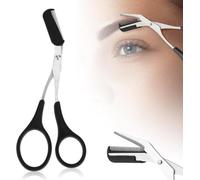 2026 Nuevas tijeras de podadora de cejas mejoradas, 2 en 1 tijeras para cejas con peine, para besar las cejas y las pestañas Belleza Accesorios Regalo para hombres mujeres (Negro)