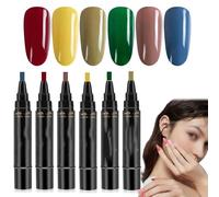 2026 Nuevo 3 en 1 Nail Polish Markers Quick Dry Gel Polish Pen Set de Esmalte de uñas de gel de color para DIY Nail Art, Nail Art Drawing Tool for Girls and Ladies (Set 6)