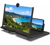 2026 Nuevo Ampliador de Pantalla para Teléfonos Móviles, Versión HD, Películas, Vídeos y Juegos, Ampliador de Escritorio con Amplificador (Negro, 12 Inch)