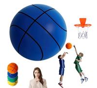 2026 Nuevo Balón de baloncesto silencioso para interiores - Balón de baloncesto deportivo silencioso con aro de baloncesto, sin aire, bajo ruido, regateo silencioso para casa/apartamento/dormitorio