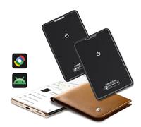 2026 Nuevo Bluetooth 5.4 (sólo Android) Wallet Smart Tracker Card 2 Pack 1.6mm, 3 Años Batería, IP68 Impermeable, Tracker Localizador Bluetooth con Google Find Hub para Cartera/Maleta/Pasaporte, Negro