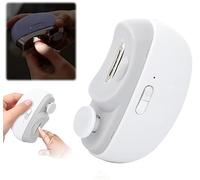 2026 Nuevo Cortauñas Eléctrico, 3 en 1 Cortaúñas Automático y Pulidor, 2 velocidades Cortauñas Eléctrica Ajustable Automático con Luz LED y Recargable por USB, para bebés, Mayores y Adultos (Blanco)