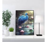 2026 Nuevo Diamond Painting Grulla De Corona Roja 20x30cm Pintura Diamante Punto De Cruz Embroidery Kit, Pájaro 5D Diamond Painting Manualidades Adultos, DIY Pintura de Diamante Kit Completo j0-360