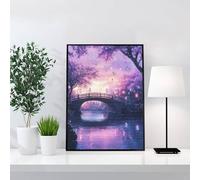 2026 Nuevo Diamond Painting Paisaje 50x70cm Pintura Diamante Punto De Cruz Embroidery Kit, Puente 5D Diamond Painting Manualidades Adultos, DIY Pintura de Diamante Kit Completo, Regalo Mujer j0-414