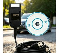 2026 NUEVO HEX V2 VCDS VAGCOM Actualización 23.3.3 Adaptador de Diagnóstico OBD2 Multi Idioma para Escáner Automotriz VW Skoda Audi Seat BLANCO English Spain