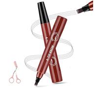 2026 Nuevo Lápiz De Ceja Microblading, 2026 Nuevo Lápiz De Ceja Impermeable De 4 Puntas Con Punta De Micro-tenedor, De Golpe Fino Natural Duradero Para Mujeres(Red Brown)
