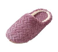 2026 Nuevo Llegado Zapatos Pareja Modelos Jacquard Japonés Suave Suelo Mudo Terciopelo Pantuflas No Deslizamiento Piso De Madera Zapatillas De Algodón Interior, morado, 43 EU