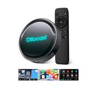 (2026 Nuevo) OTTOCAST P3 Pro CarPlay AI Box con Control Remoto, 3-en-1 Inalámbrico Adaptador CarPlay & Android Auto con Salida HDMI, 8GB+128GB, Descargar Cualquier App, para Coches con CP/AA con Cable