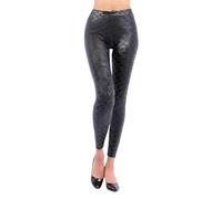 2026 Nuevo Talla Plus Size Fashion Leggings adelgazantes con estampado de escamas de pescado brillante para mujer, pantalones cómodos y elegantes, Negro , XXL