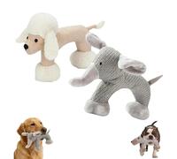 2026 nuevos compañeros de Safari de Lino duraderos, Juguete Interactivo calmante para Cachorros, Animales masticables para Perros chirriantes, Alivia el aburrimiento y la ansiedad en l Sheep+Elephant