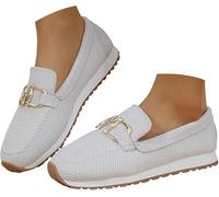 2026 Orthopedic Sneakers for Women Women's Casual Loafers Lightweight Penny Work Loafer Slip Comfortable Slip On Shoes Orthopedic Sneakers for Women (White,42)