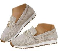 2026 Orthopedic Sneakers for Women Women's Casual Loafers Lightweight Penny Work Loafer Slip Comfortable Slip On Shoes Orthopedic Sneakers for Women (Khaki,36)