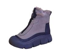 2026 Otoño e Invierno Nuevas Botas de Nieve Versátiles Retro Zapatos De Suela Suave Con Terciopelo Grueso Y Zapatos De Alta Parte Superior Caliente De Mujer, café, 36 EU