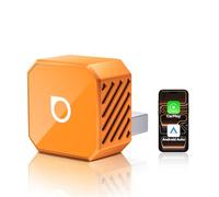 2026 Ottocast Mini Pot Orange, Adaptador 2 en 1 Inalámbrico para CarPlay y Android Auto, Dongle Wireless Plug & Play, Conexión Automática en 5s, Mini Cube para Coches con Cable de Fábrica