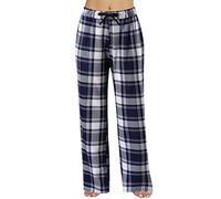 2026 - Pantalones casuales de mujer Plax Home Moda Pijama Algodón Fuera de la Primavera de Encaje puede Pantalones Señoras Pantalones de esquí, Blanco, L