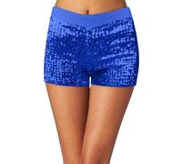 2026 - Pantalones cortos con cierre de botón para mujer, bolsillos y ajuste relajado en tela elástica, diseñados para práctica de baile, atuendo de escenario de actuación de fiesta, fácil de combinar