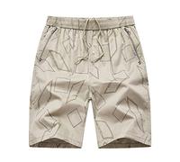 2026 - Pantalones cortos para hombre, para verano, al aire libre, casuales, holgados, talla grande, pantalones cortos de retazos, pantalones cortos para primavera y verano, caqui, 5XL