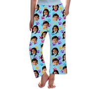 2026 Pantalones largos de moda para niñas con bolsillos, ropa de dormir casual suave y cómoda para niños, azul claro, 7-8 años