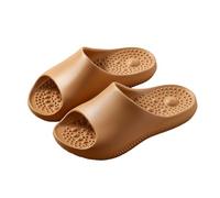 2026 Pantuflas con Soporte de Arco para el Hogar Antideslizante para Interior y Exterior Silencioso Masaje de Pies Baño Pareja Zapatillas Eva para Hombres y Mujeres, caqui, 42 EU