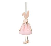 2026 Pascua lindo conejo de dibujos animados colgante festival lugar accesorios de diseño ambiente festivo (A, 18 x 8 x 3 cm)
